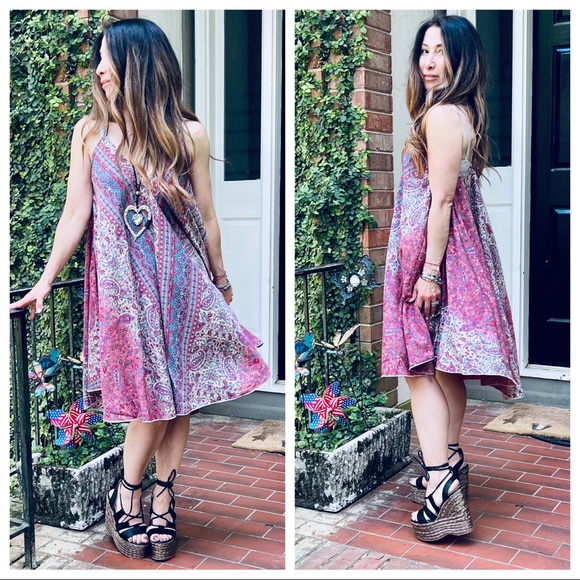 01 Floral Tank From France Boho dress - Picture 5 of 13